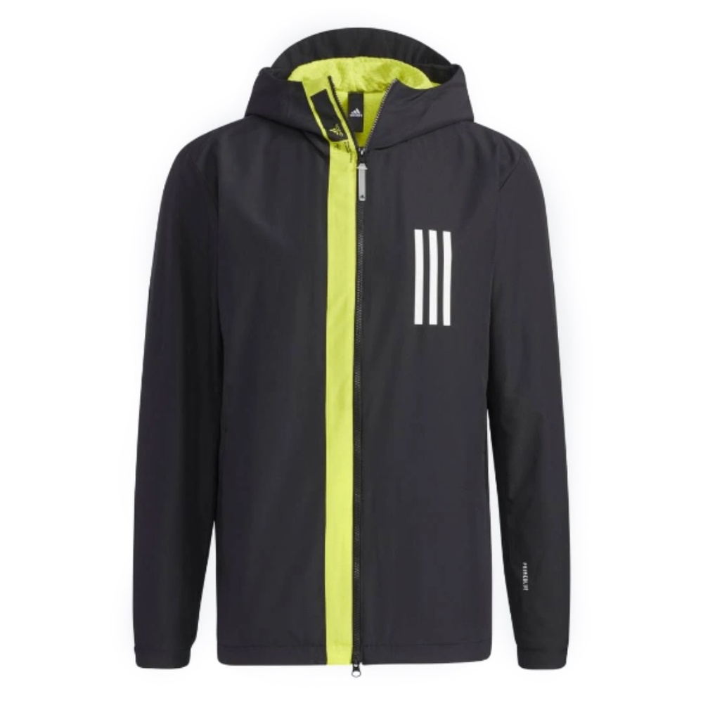Adidas Insulated Hooded Jacket Black Green New With Tags